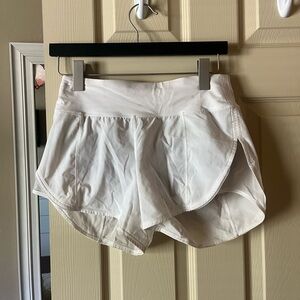white lululemon shorts! size 4